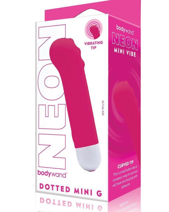 Bodywand Neon Dotted Mini G Vibe - Neon Pink