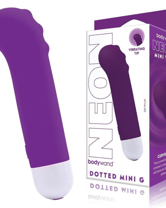 Bodywand Neon Dotted Mini G Vibe - Neon Purple