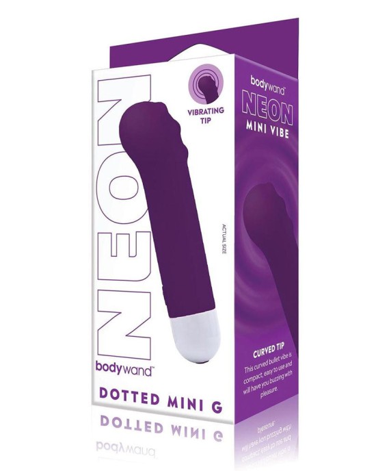 Bodywand Neon Dotted Mini G Vibe - Neon Purple