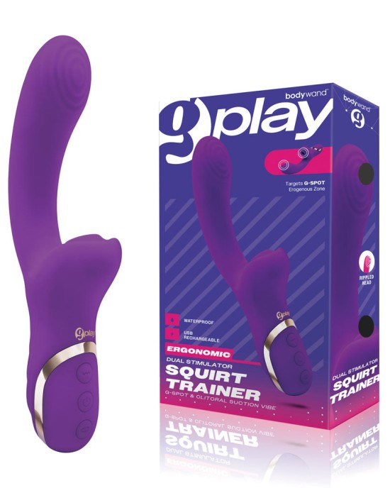 Bodywand G-Play Dual Stimulator Squirt Trainer with Air Pulsation - Purple