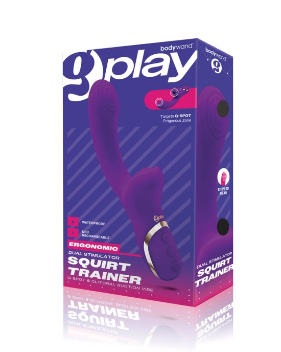 Bodywand G-Play Dual Stimulator Squirt Trainer with Air Pulsation - Purple