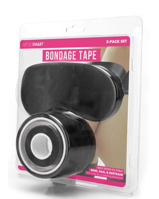 WhipSmart Bondage Tape - 30 Mtrs - Black (Bonus Eyemask)