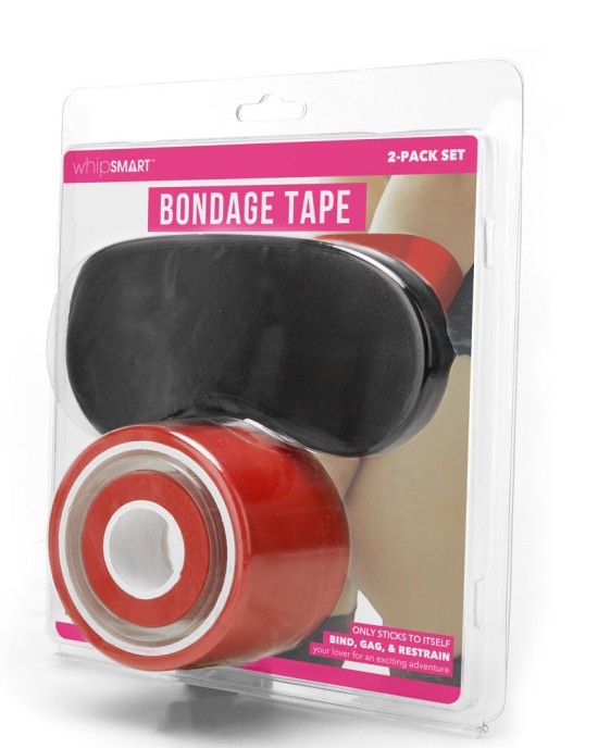 WhipSmart Bondage Tape - 30 Mtrs - Red (Bonus Eyemask)