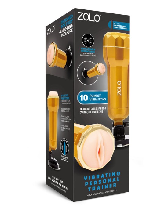 Zolo Vibrating Personal Trainer - Vagina Stroker with Suction Mount