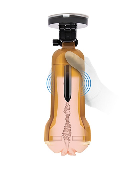 Zolo Vibrating Personal Trainer - Vagina Stroker with Suction Mount