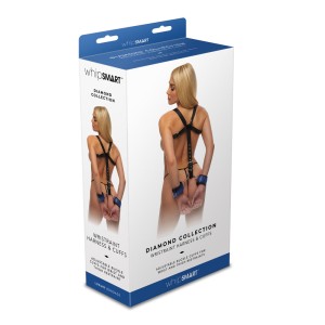 WhipSmart Diamond Wristraint Harness & Cuffs - Blue