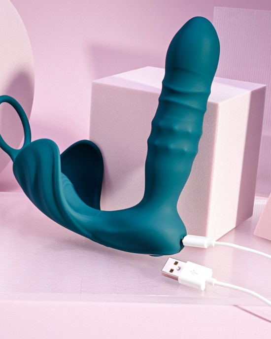 Playboy Pleasure Bring It On - Thrusting Butt Plug With Cock Ring