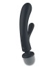 Satisfyer Triple Lover - Rabbit Vibrator and Massage Wand - Grey