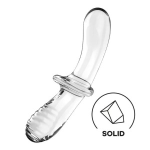 Satisfyer Double Crystal - Glass Double Ended Dildo - Clear