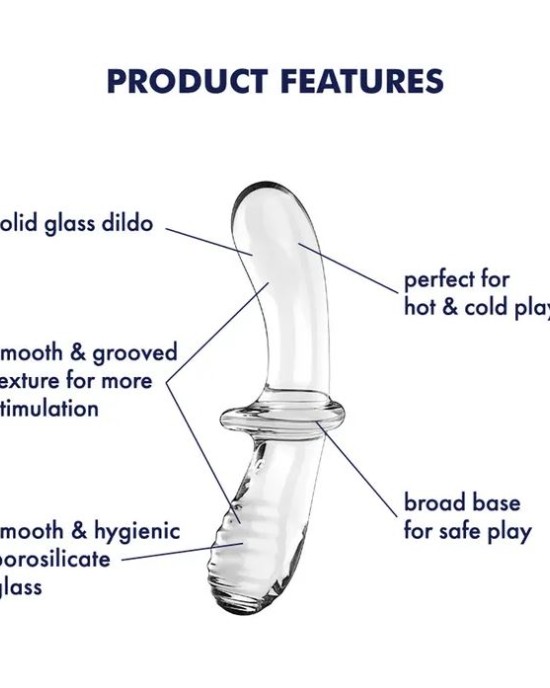 Satisfyer Double Crystal - Glass Double Ended Dildo - Clear