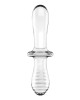 Satisfyer Double Crystal - Glass Double Ended Dildo - Clear