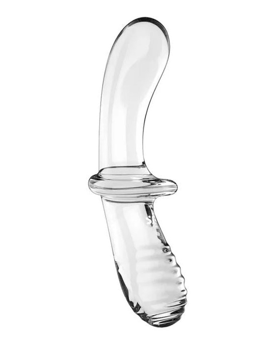 Satisfyer Double Crystal - Glass Double Ended Dildo - Clear