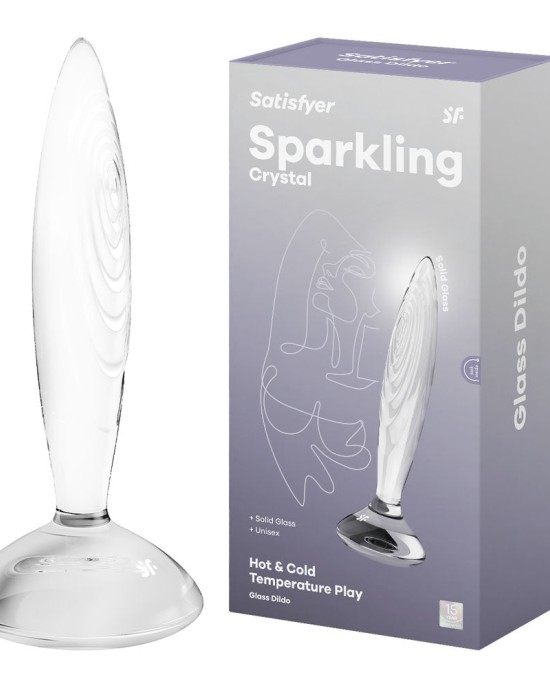 Satisfyer Sparkling Crystal - Glass Butt Plug - Clear