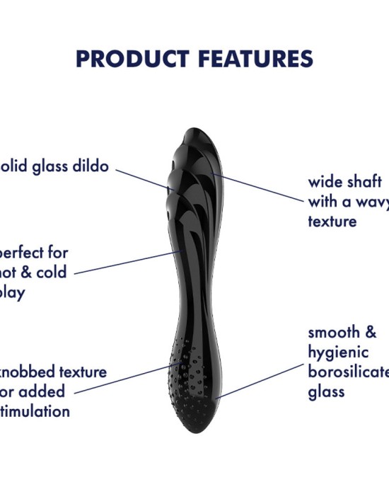 Satisfyer Dazzling Crystal 1 - Glass Dildo - Black