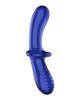 Satisfyer Double Crystal - Glass Double Ended Dildo - Blue