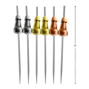 Glitterati Stainless Steel Hors d'Oeuvre Picks - 6 Pack