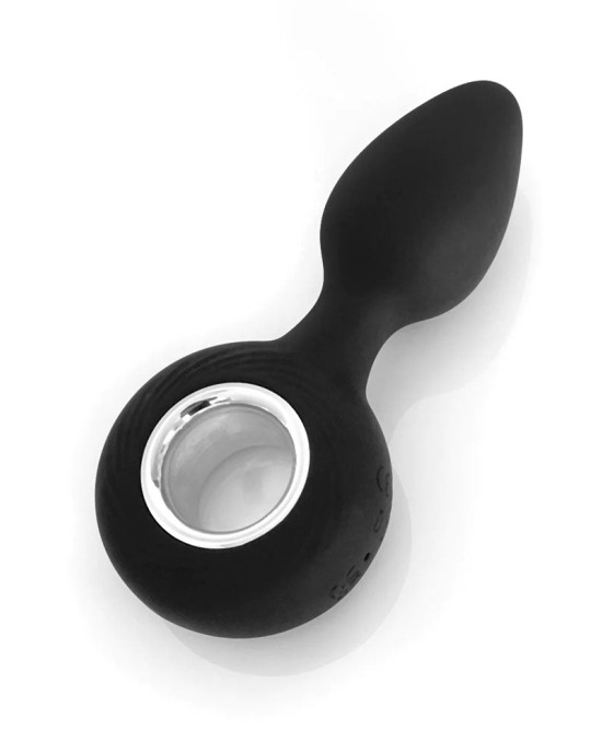 VERS Rechargeable Silicone Vibrating Butt Plug - Black