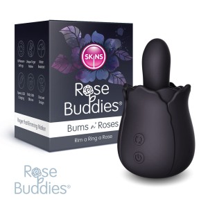 Skins Rose Buddies - The Bums N Roses Anal Rimming Stimulator - Black