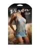 Vixen Breathless Lace Lace Chemise & Panty - Blue - OS