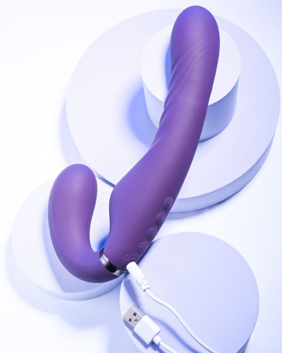 Evolved Share The Love - Vibrating Inflatable Strapless Strap-On - Purple