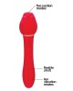 Wild Rose Suction Air Pulse Stimulator and Vibrator - Red