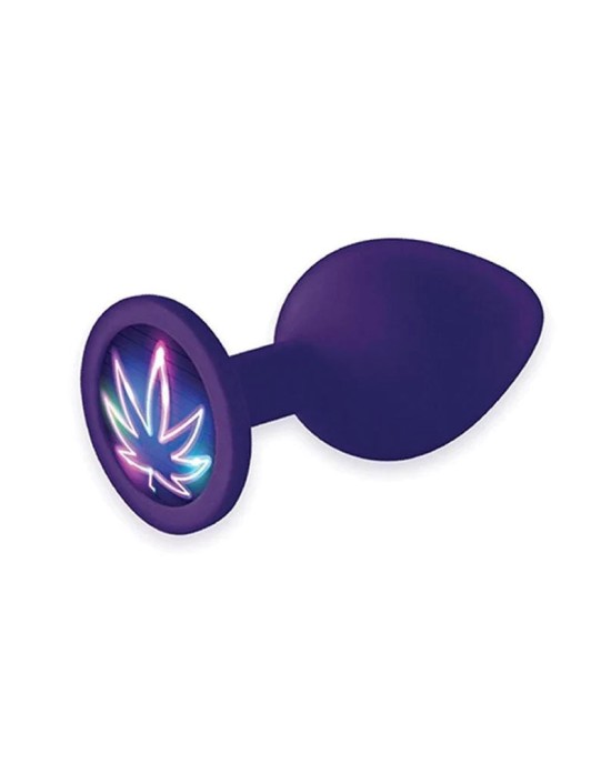 The 9's Booty Talk - Neon Leaf Butt Plug - Purple