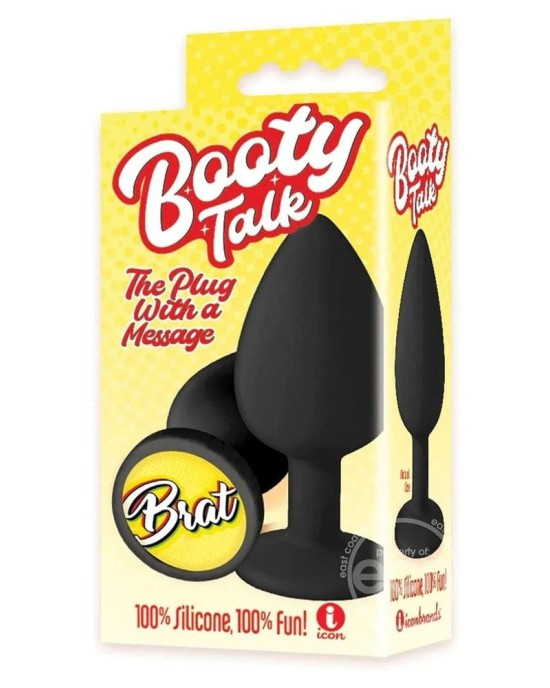 The 9's Booty Talk - Brat Butt Plug - Black