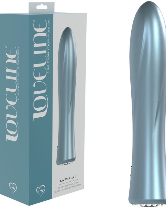 Loveline La Perla II Vibrator - Pearlescent Blue