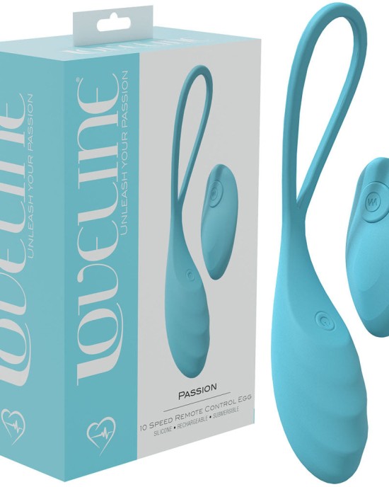 Loveline Passion - Vibrating Egg with Wireless Remote -  Blue