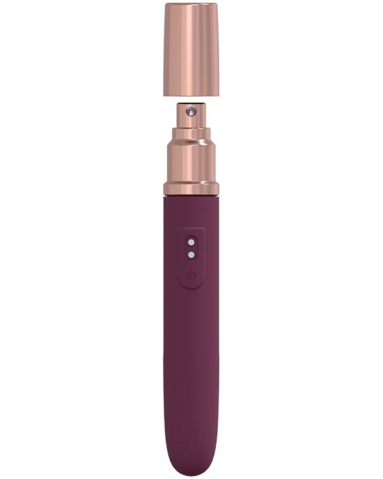 Loveline The Traveler - Vibrator with Lube Applicator - Burgundy