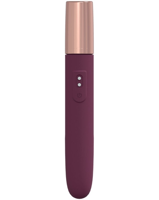 Loveline The Traveler - Vibrator with Lube Applicator - Burgundy