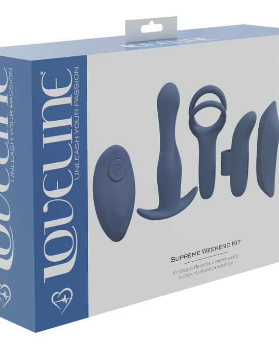 Loveline Supreme Weekend Kit - Blue - 5 Piece Set