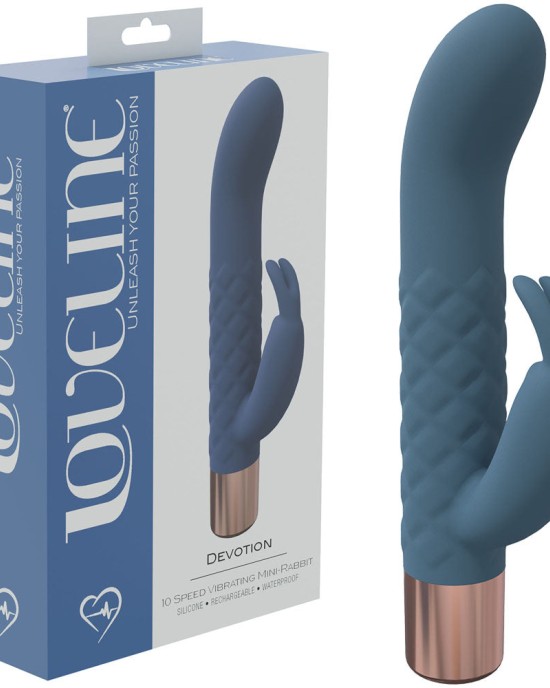 Loveline Devotion Rabbit Vibrator - Blue