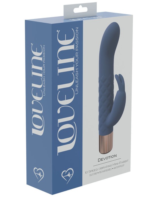 Loveline Devotion Rabbit Vibrator - Blue