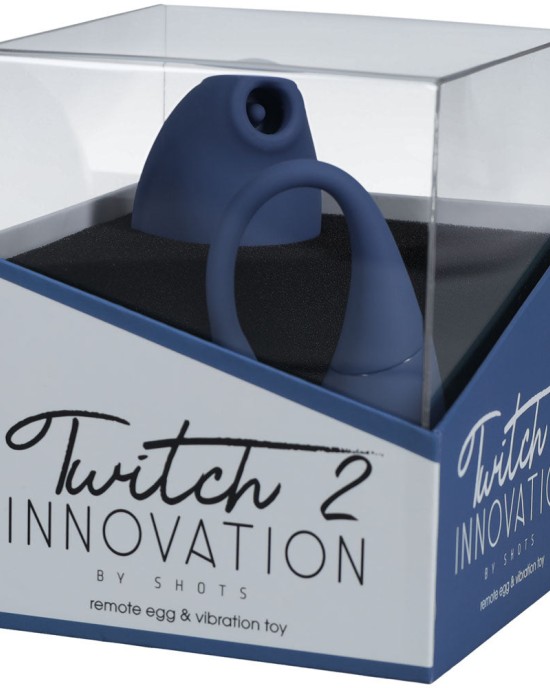 Twitch 2 - Suction Vibrator with Remote Vibrating Egg  - Blue