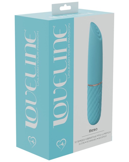 Loveline Beso - Mini Lipstick Vibrator -  Blue