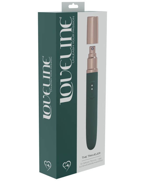 Loveline The Traveler - Vibrator with Lube Applicator - Green