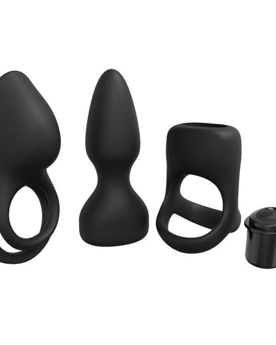 Loveline Pleasure Male Kit - Black - 3 Piece Set