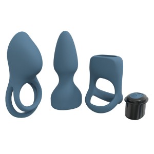 Loveline Pleasure Male Kit - Blue - 3 Piece Set