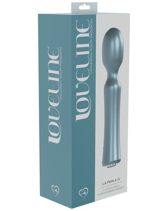 Loveline La Perla IV Massage Wand - Pearlescent Blue