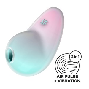 Satisfyer Pixie Dust - Vibrating Air Pulse Stimulator - Mint/Pink