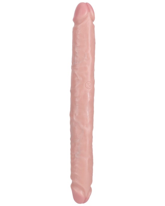 RealRock 12 Inch Slim Double Dildo - Flesh