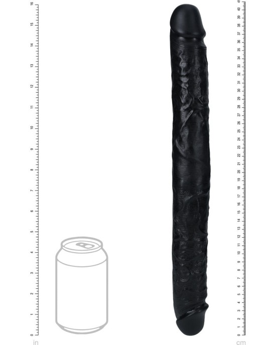 RealRock 14 Inch Thick Double Dildo - Black