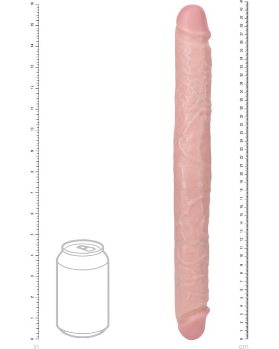 RealRock 16 Inch Thick Double Dildo - Flesh