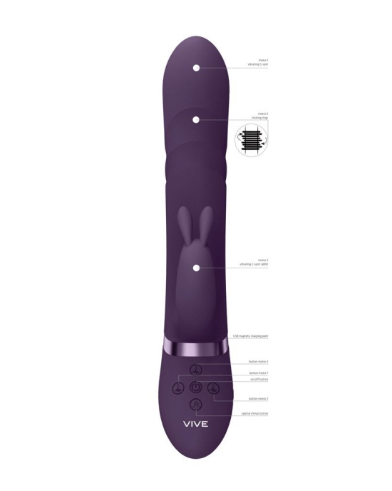 Vive Nari Rabbit Vibrator - Purple