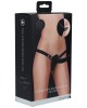 Ouch! Dual Silicone Ridged Strap-On - Double Dildo - Black