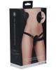 Ouch! Dual Vibrating Silicone Strap-On - Black