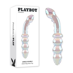 Playboy Pleasure Jewels Glass Double Ended Dildo