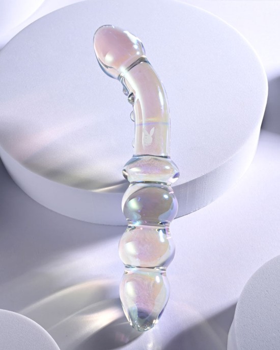 Playboy Pleasure Jewels Glass Double Ended Dildo