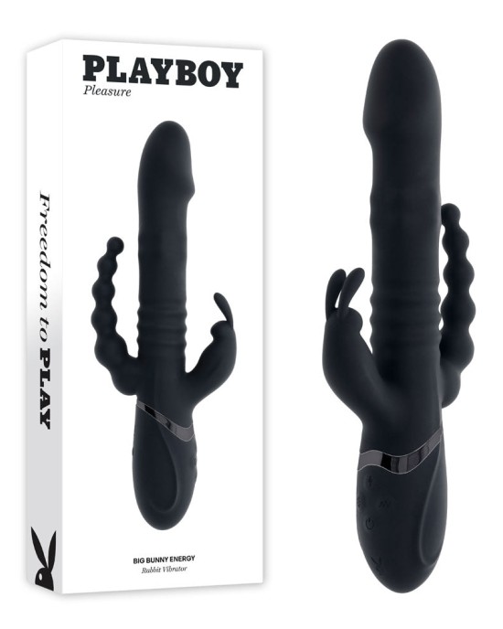 Playboy Pleasure Big Bunny Energy Vibrator with Anal Beads